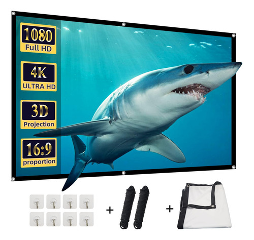 Pantalla De Proyector Duyikj Portátil Plegable